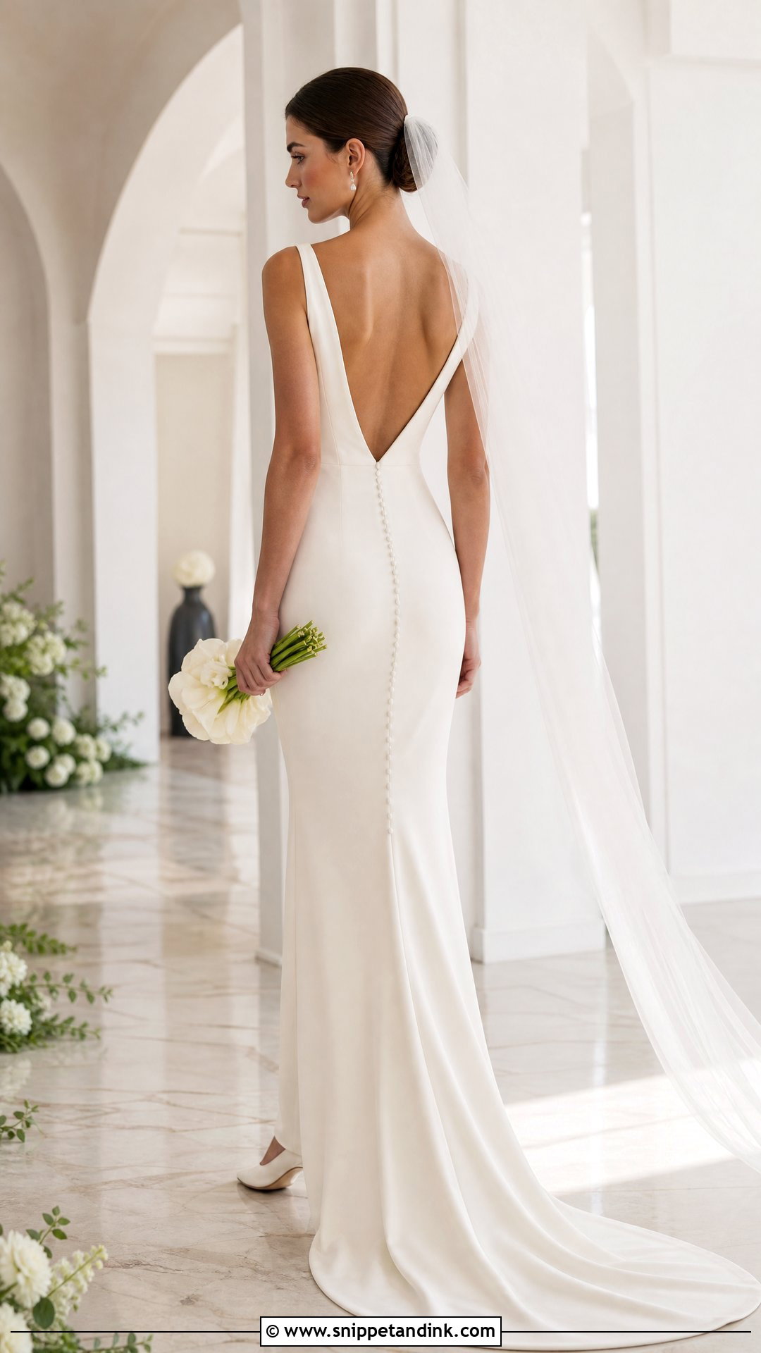 Open Back Straight Wedding Dress - Snippet and Ink - 20 Straight Wedding Dresses