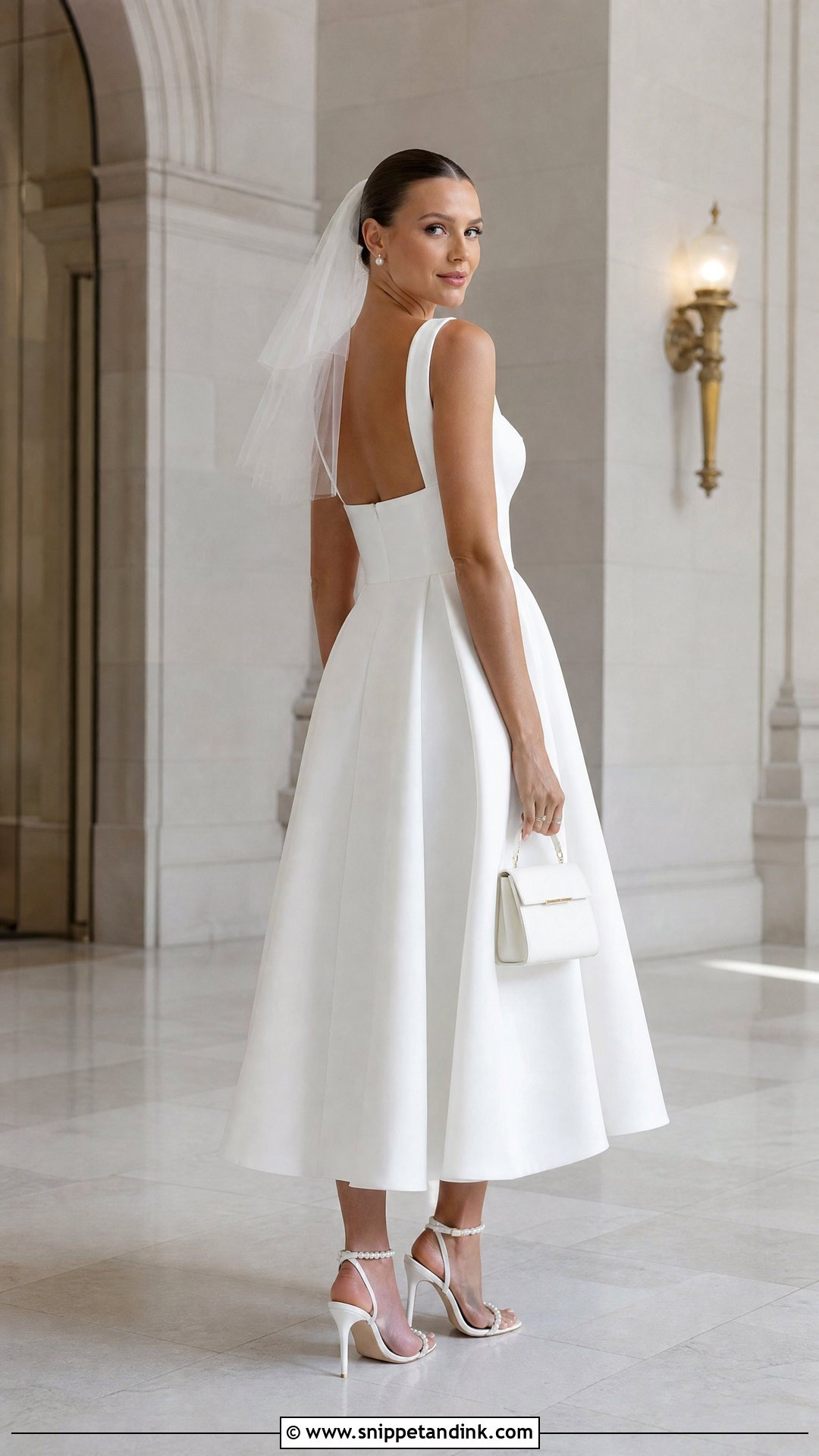 Open Back Tea Length Wedding Dress - Snippet and Ink - 25 Wedding Dresses Open Back
