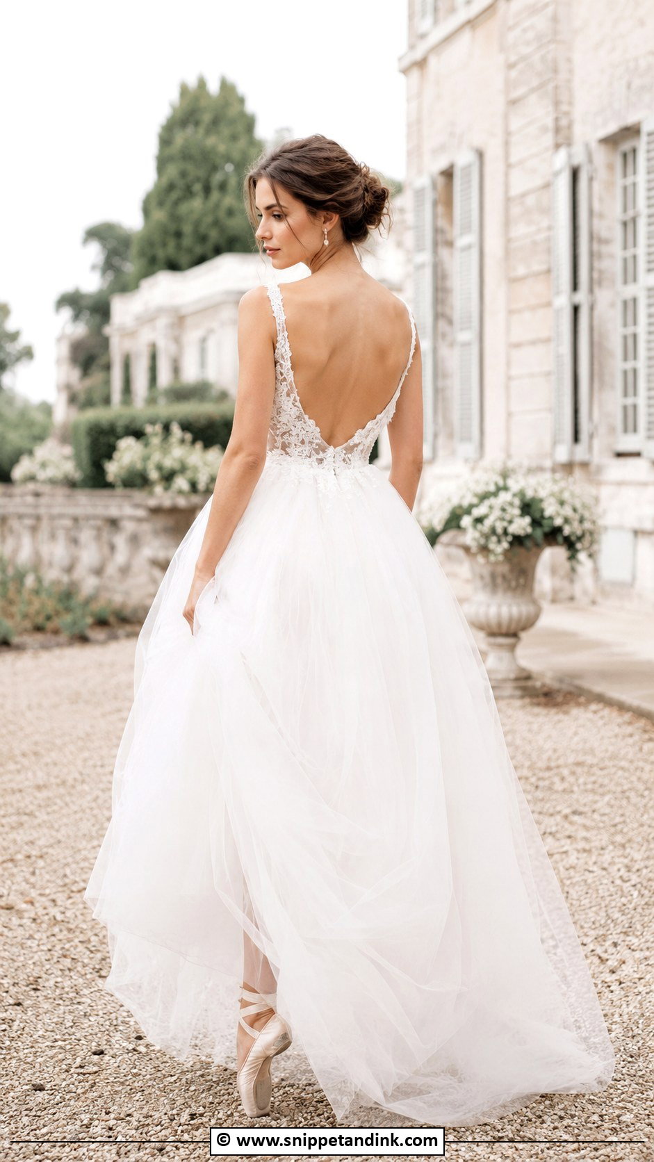 Open Back Tulle Wedding Dress - Snippet and Ink - 30 Open Back Wedding Dress Ideas