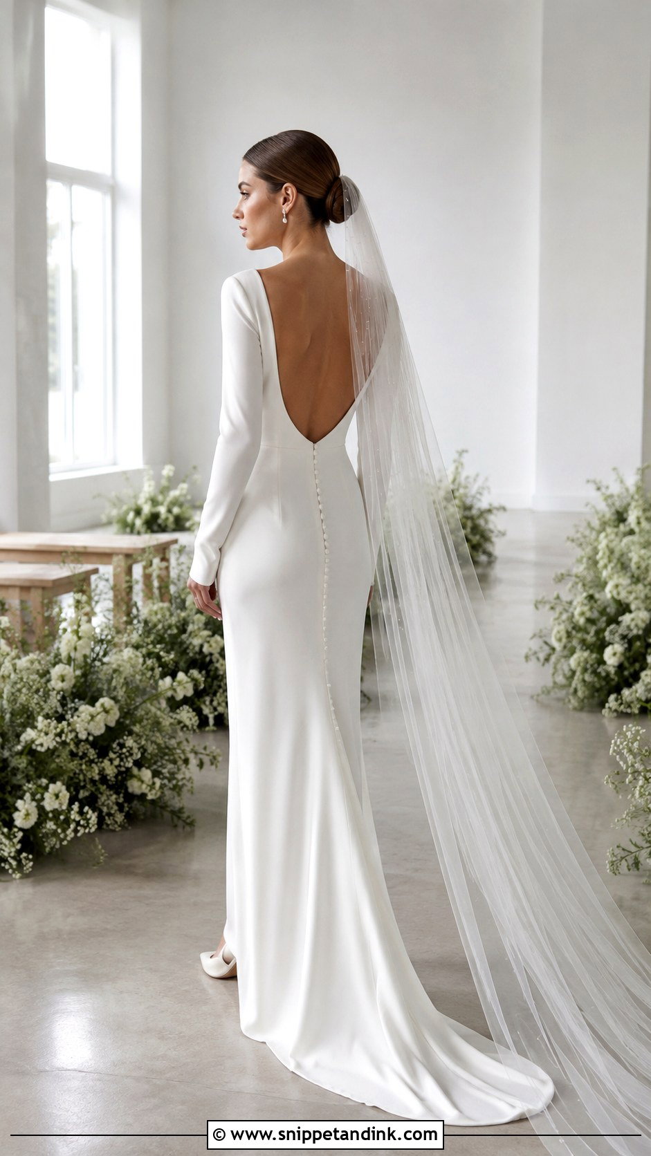 Open Back Wedding Dress - Snippet and Ink - 20 Modern Minimalist Wedding Dress Ideas