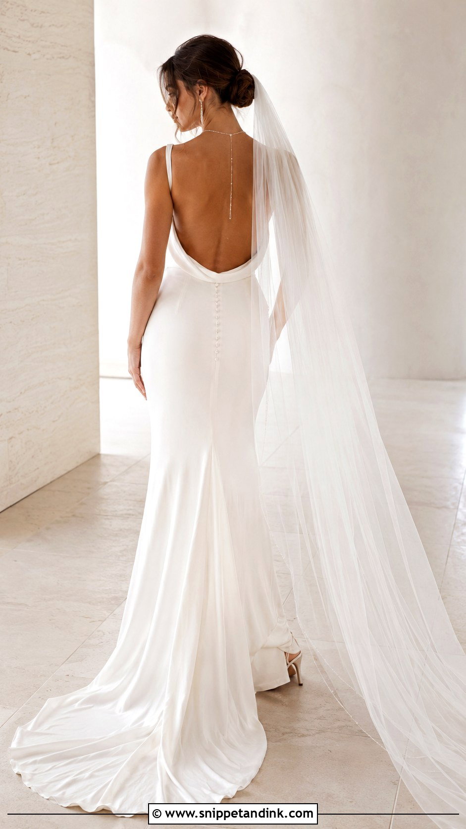 Open Back Wedding Dress Outfit - Snippet and Ink - 25 Wedding Outfits for Bride