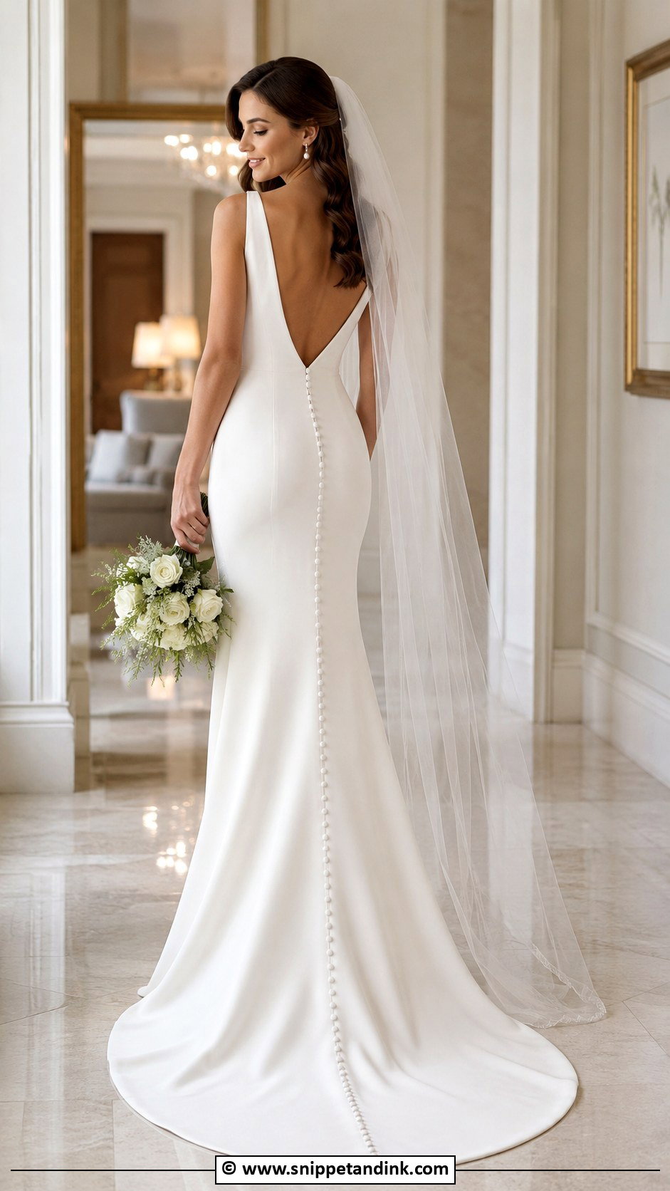 Open Back Wedding Dress With Buttons - Snippet and Ink - 30 Open Back Wedding Dress Ideas