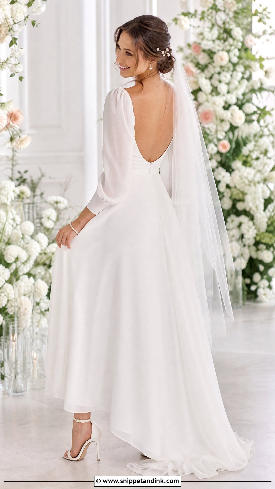Open Back Wedding Dress With Sleeves - Snippet and Ink - 25 Wedding Dresses Open Back