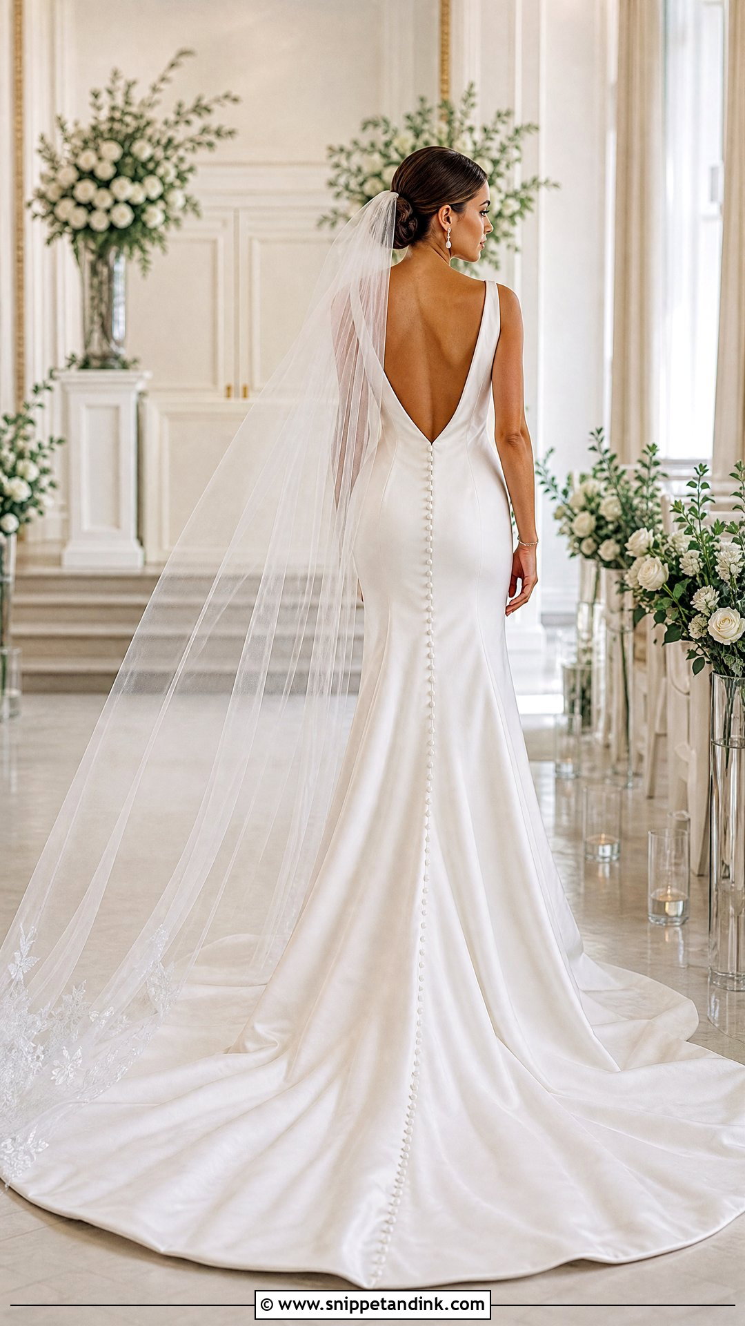 Open Back Wedding Dress With Train - Snippet and Ink - 20 Simple Open Back Wedding Dress Ideas