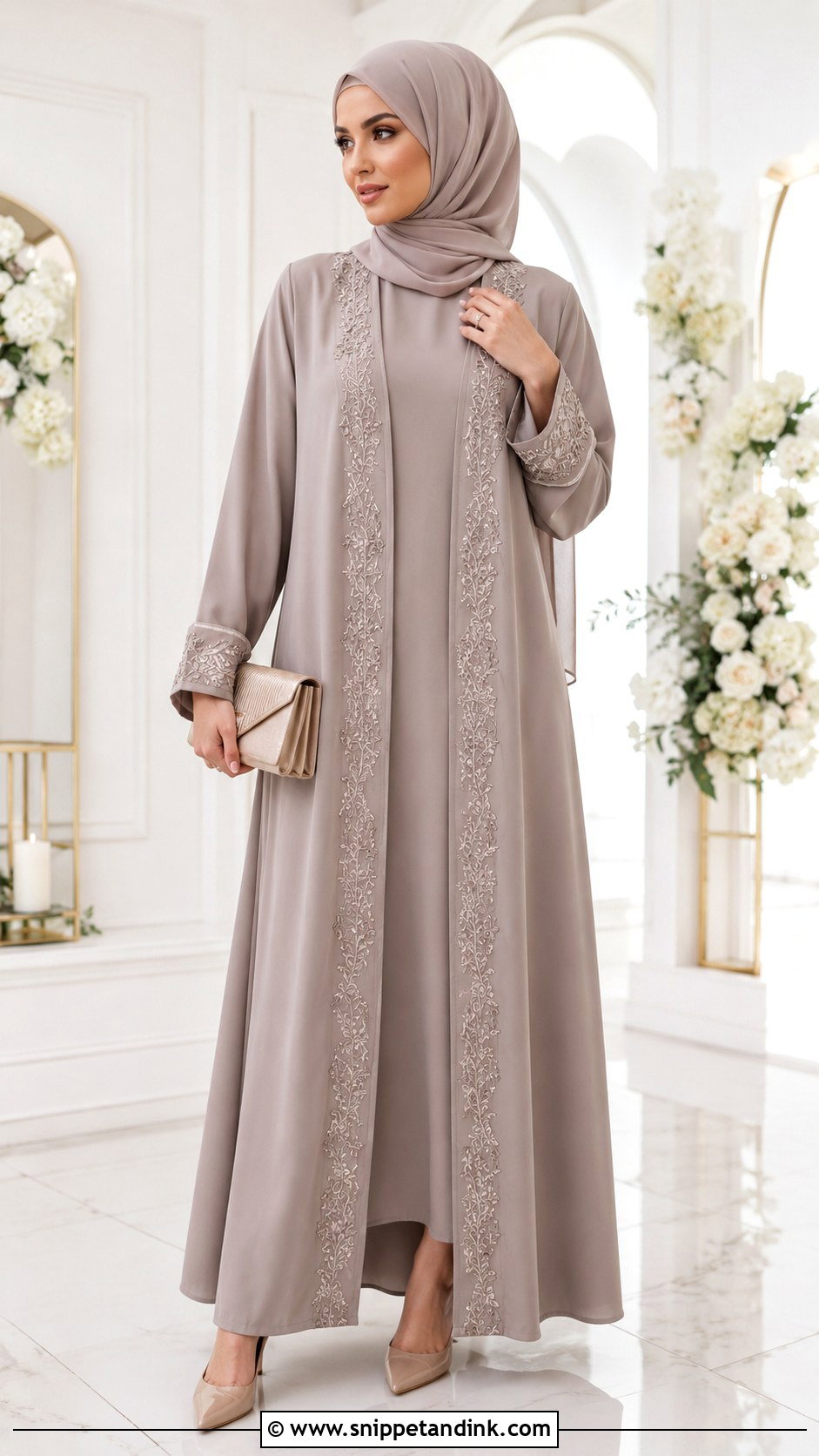Open Front Abaya - Snippet and Ink - 30 Wedding Abaya Ideas