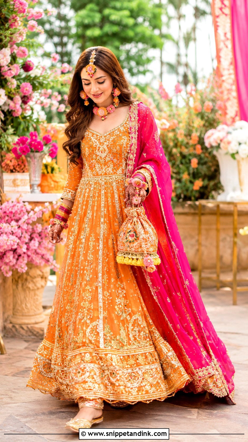 Orange Agha Noor Bridal Pishwas - Snippet and Ink - 20 Agha Noor Bridal Ideas