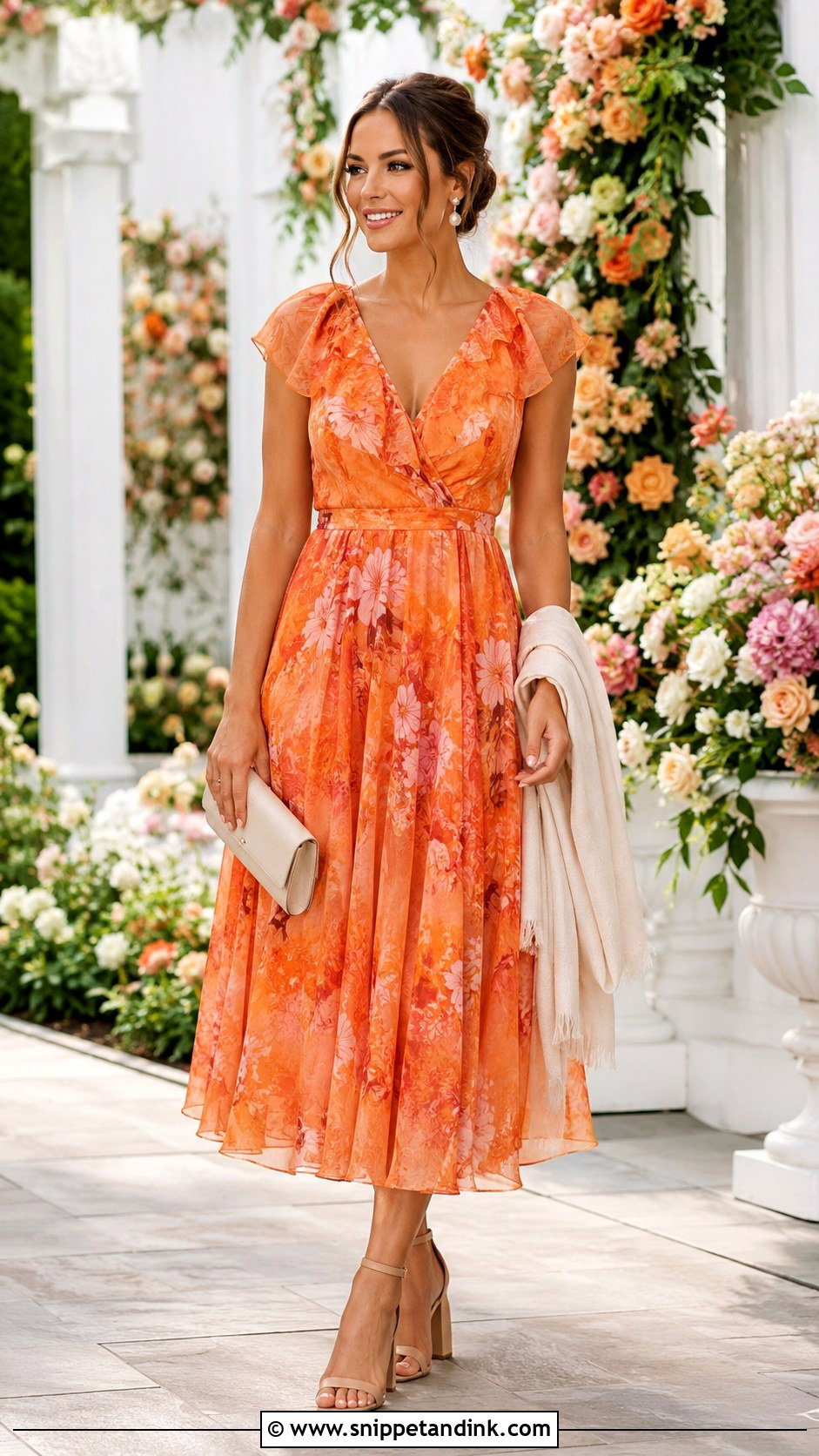 Orange Garden Wedding Dress Outfit - Snippet and Ink - 25 Orange Dress Wedding Outfit Ideas