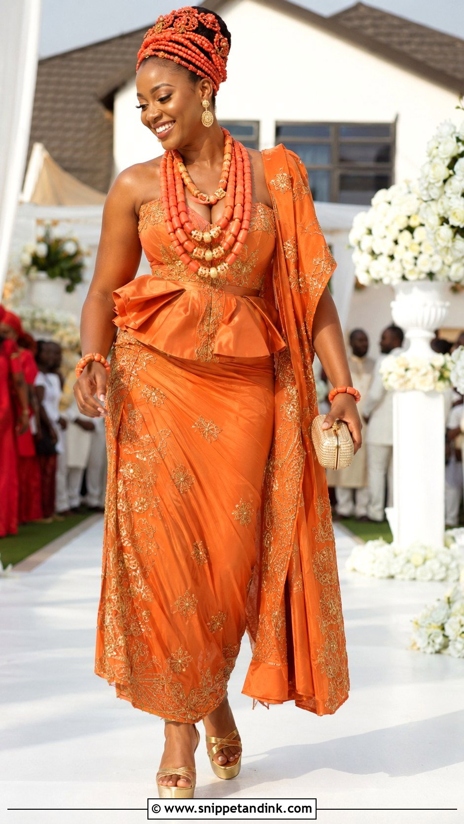 Orange George Outfit For Bride - Snippet and Ink - 20 George Outfit for Bride Ideas
