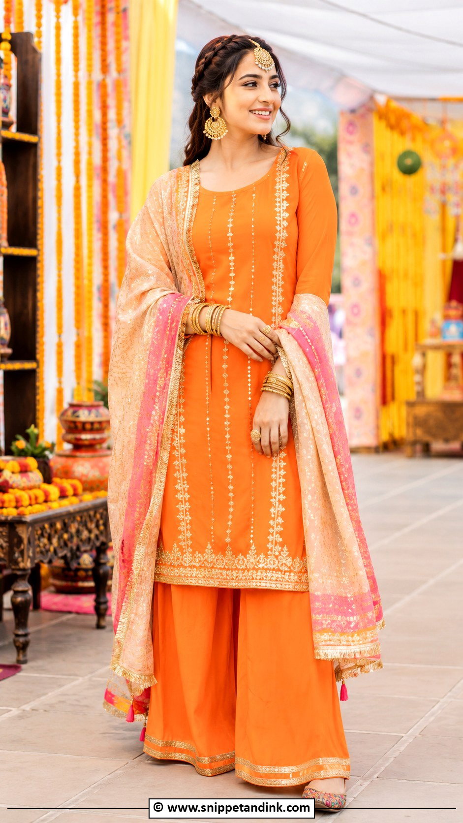 Orange Punjabi Suit For Jaggo - Snippet and Ink - 30 Jaggo Outfit Punjabi Suit Ideas