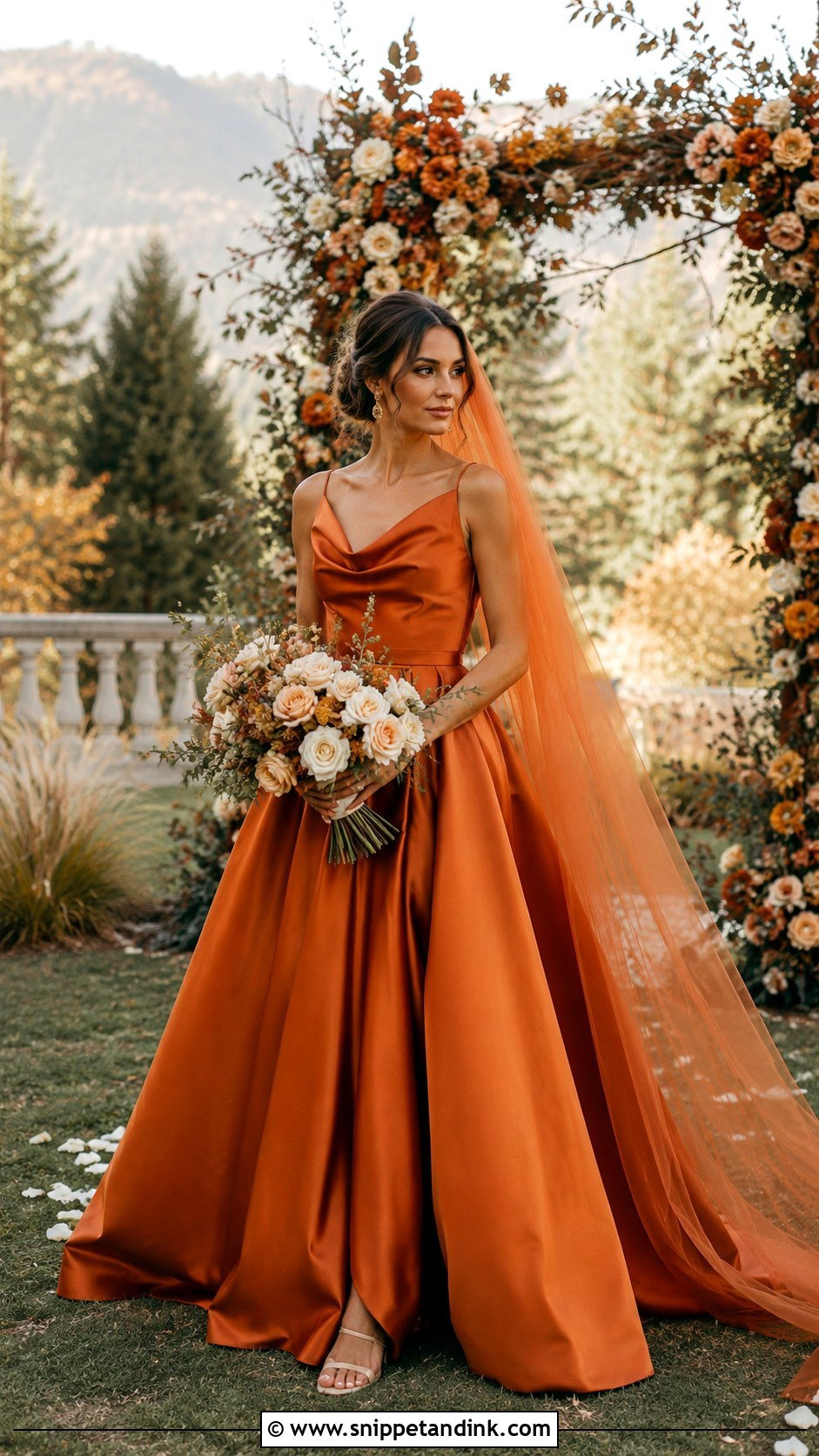 Orange Wedding Dress - Snippet and Ink - 20 Different Color Wedding Dresses
