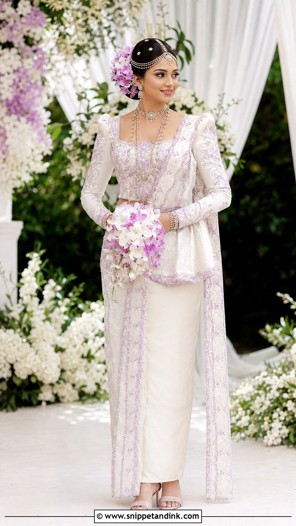 Orchid Hair Kandyan Bride - Snippet and Ink - 20 Kandian Bride Sri Lanka Ideas