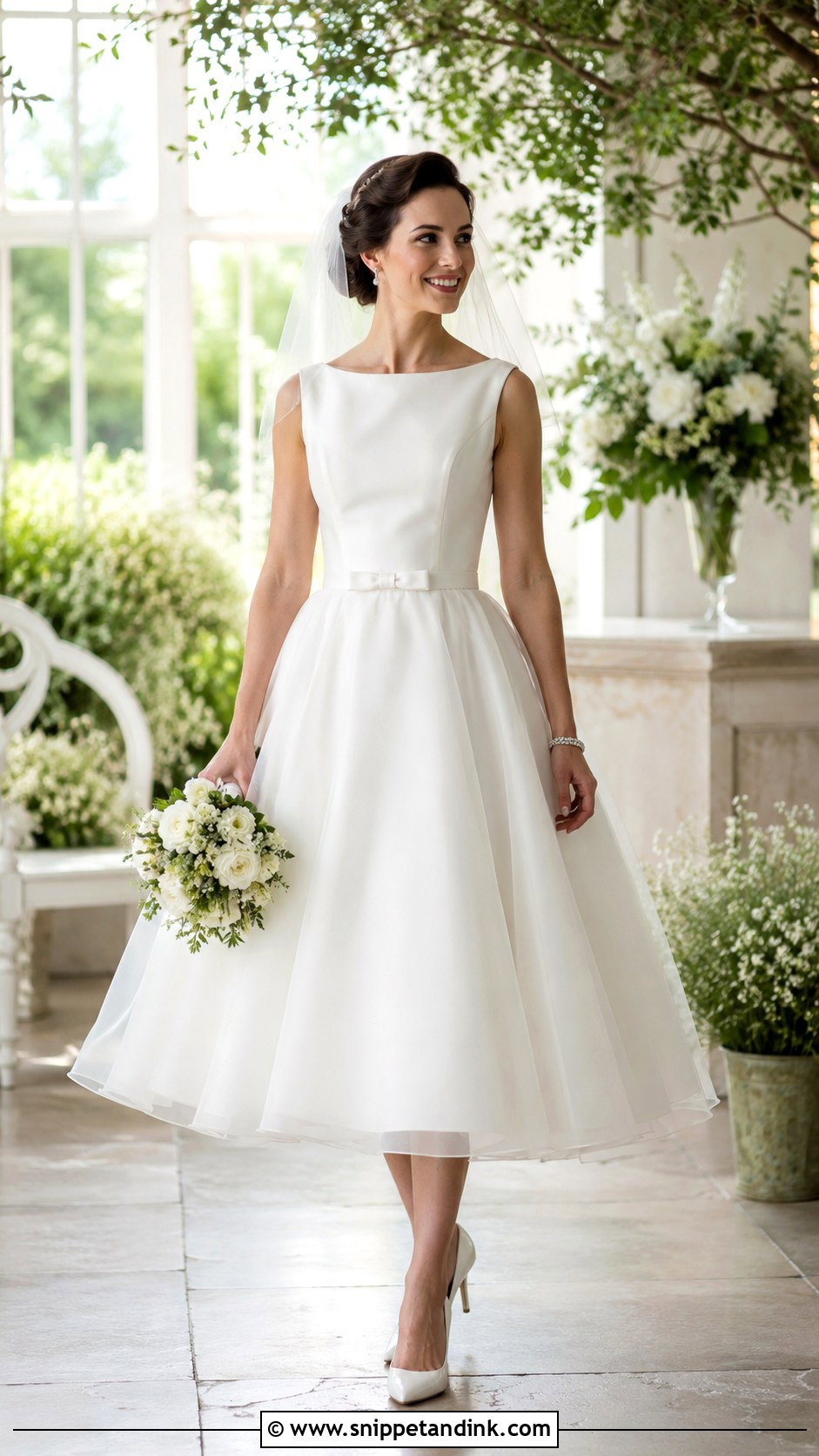 Organza 50s Wedding Dress - Snippet and Ink - 30 50s Wedding Dress Ideas