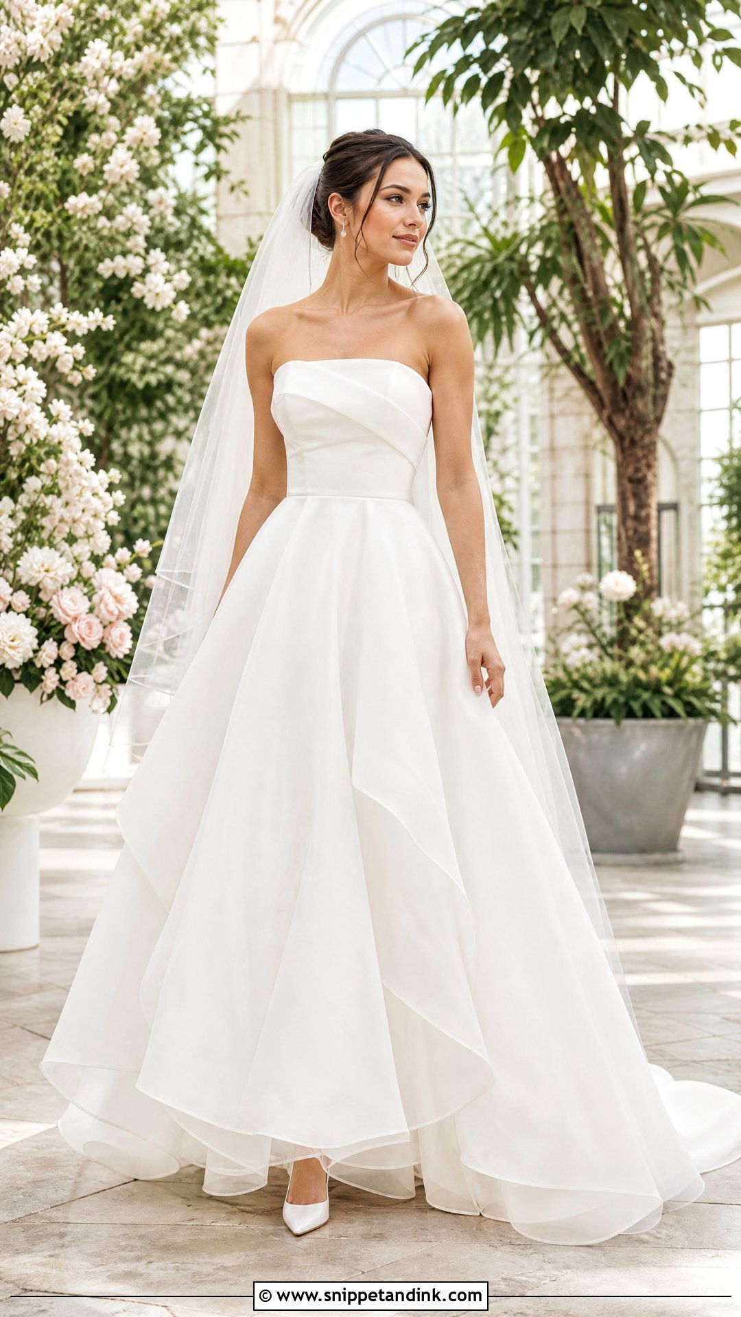Organza A Line Wedding Dress - Snippet and Ink - 25 Dreamy Romantic Elegant Wedding Dress Ideas