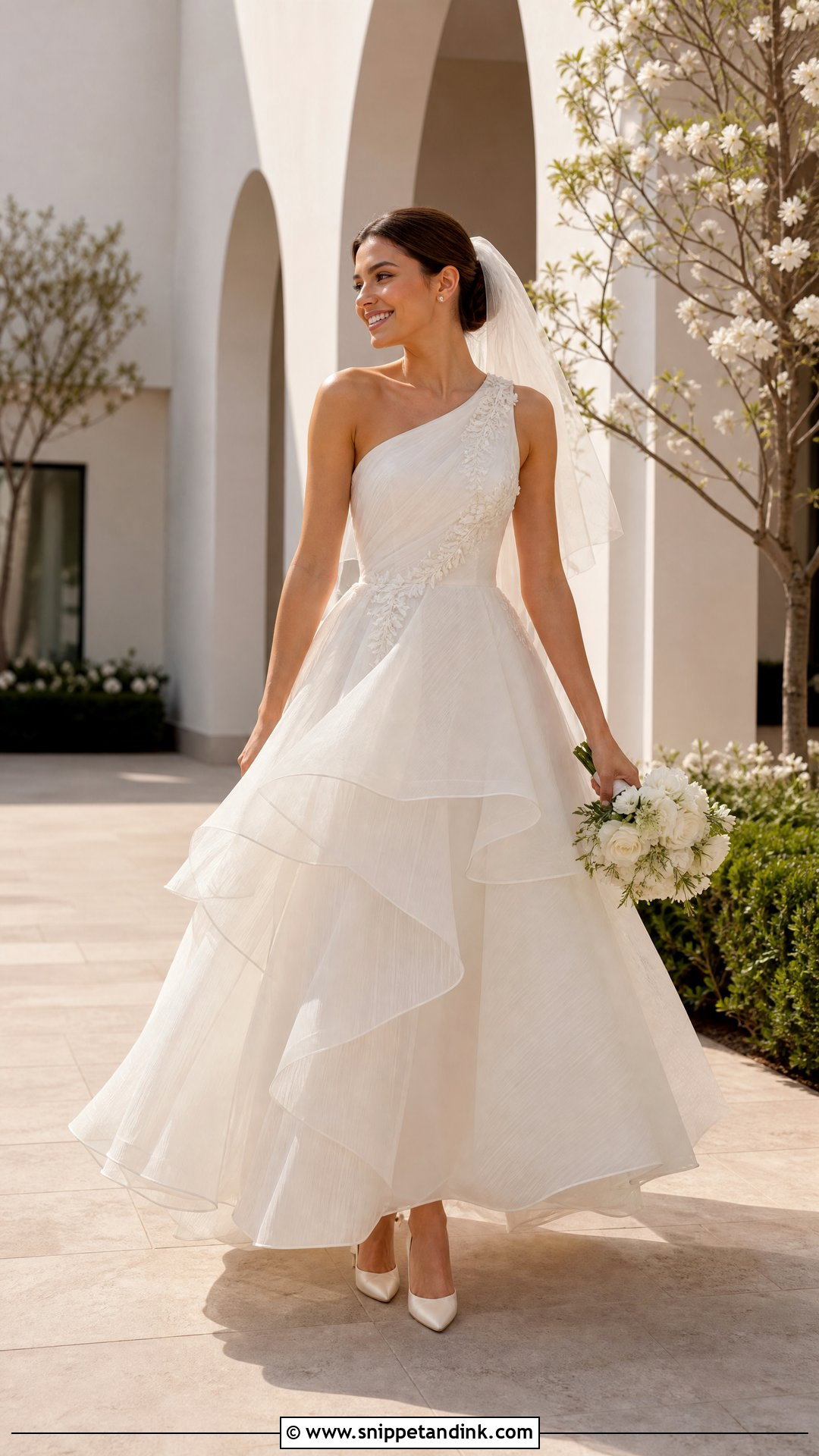 Organza A Line Wedding Dress - Snippet and Ink - 20 Wedding Dress Material Fabrics Ideas