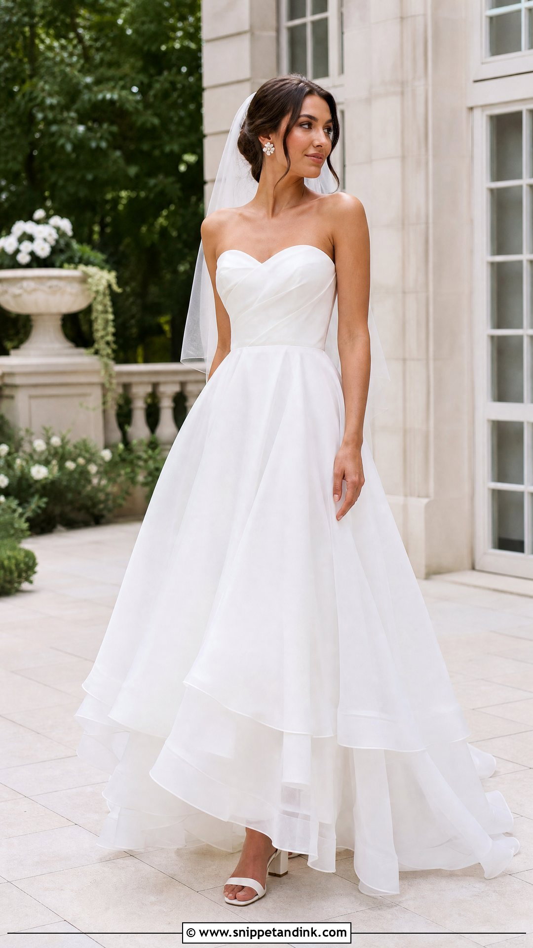 Organza A Line Wedding Dress - Snippet and Ink - 20 No Lace Wedding Dresses