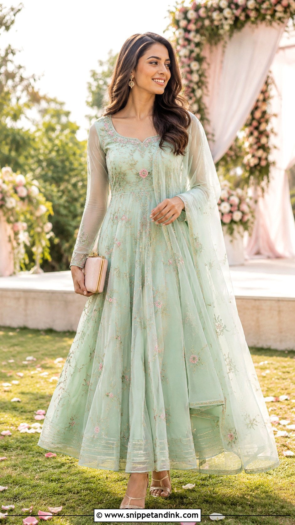 Organza Anarkali Dress For Day Wedding - Snippet and Ink - 25 Wedding Anarkali Dress Ideas