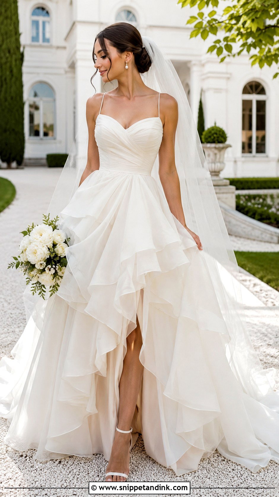Organza Ball Gown Wedding Dress - Snippet and Ink - 30 Wedding Ball Gown Ideas