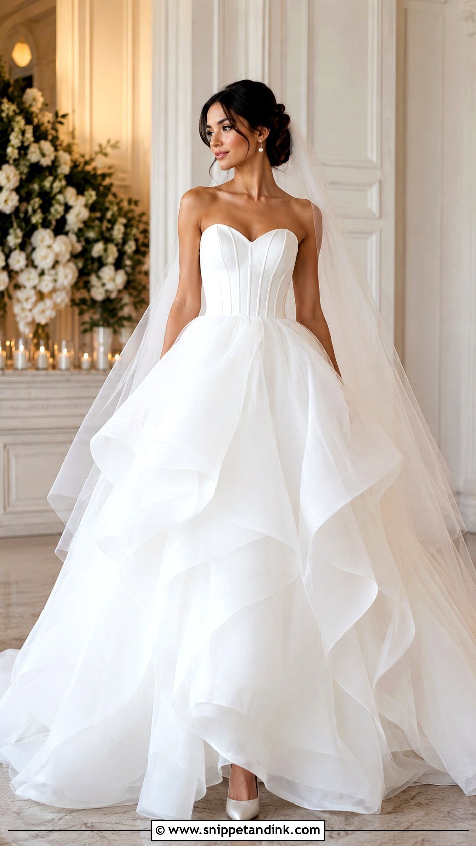 Organza Ball Gown Wedding Dress - Snippet and Ink - 30 Organza Wedding Dress Ideas