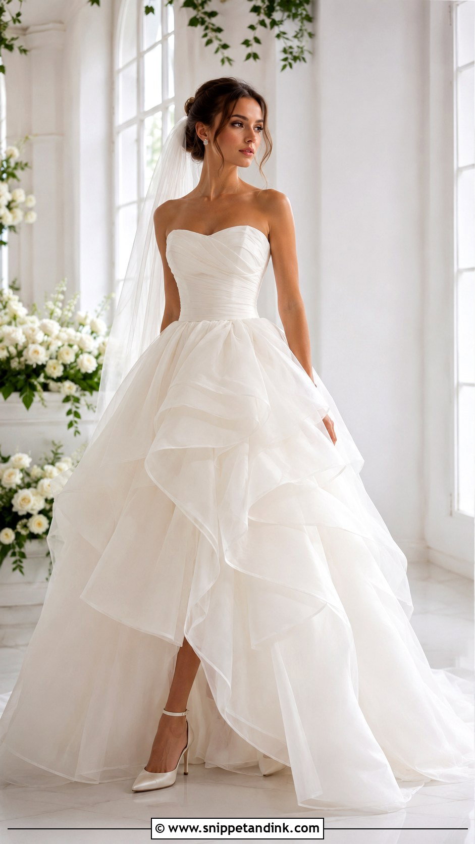 Organza Ballgown Wedding Dress - Snippet and Ink - 25 Elegant Wedding Dress Ballgown Fairytale Ideas
