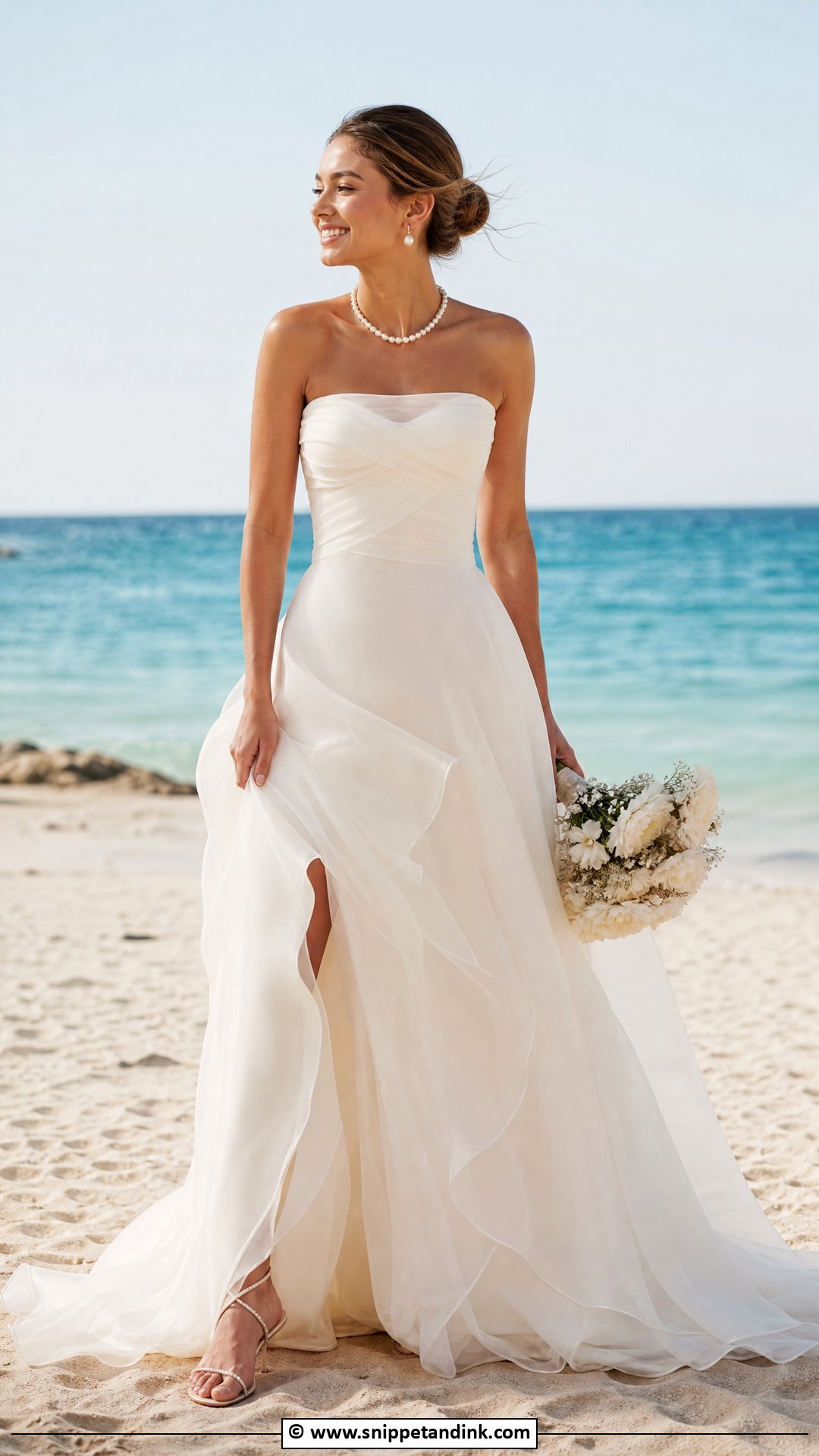 Organza Beach Wedding Dress - Snippet and Ink - 35 Beach Wedding Dress Ideas