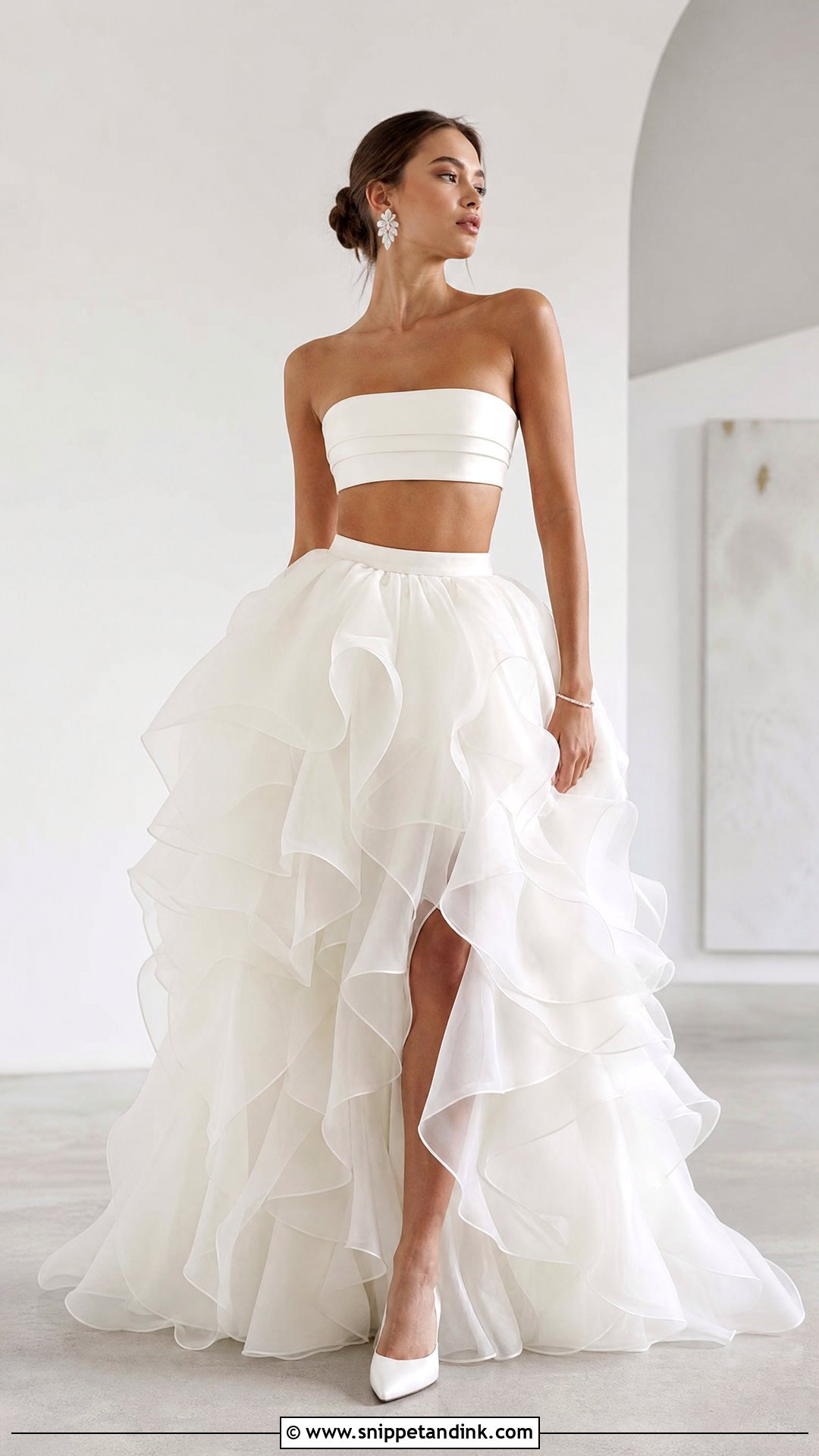 Organza Bridal Skirt With Bandeau Top - Snippet and Ink - 20 Bridal Skirts Ideas