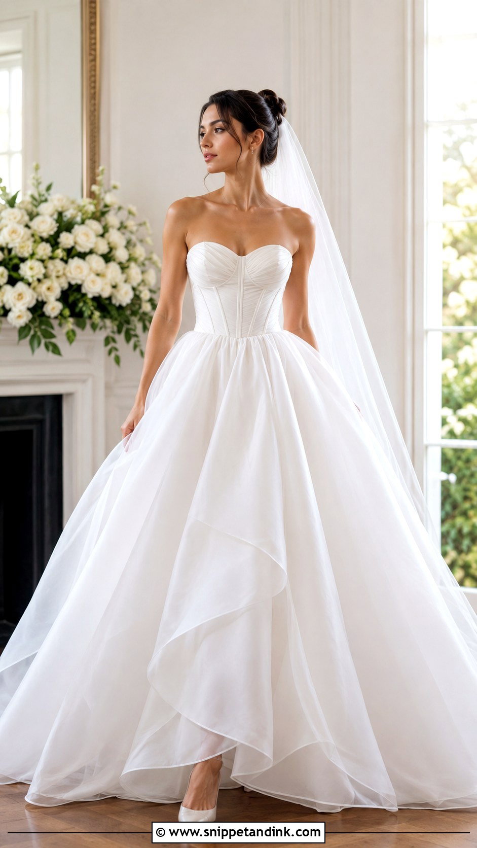 Organza Corset Wedding Dress Ballgown - Snippet and Ink - 25 Corset Wedding Dress Ballgown Ideas