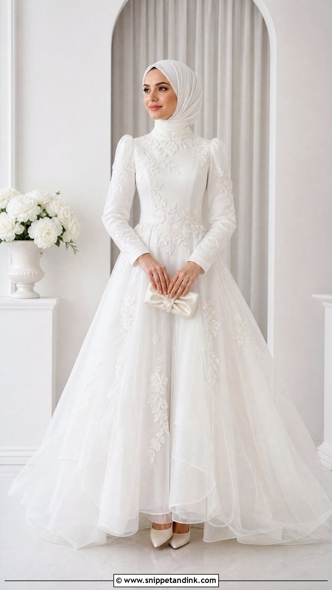 Organza Hijab Wedding Dress - Snippet and Ink - 25 Modest Wedding Dresses Hijab
