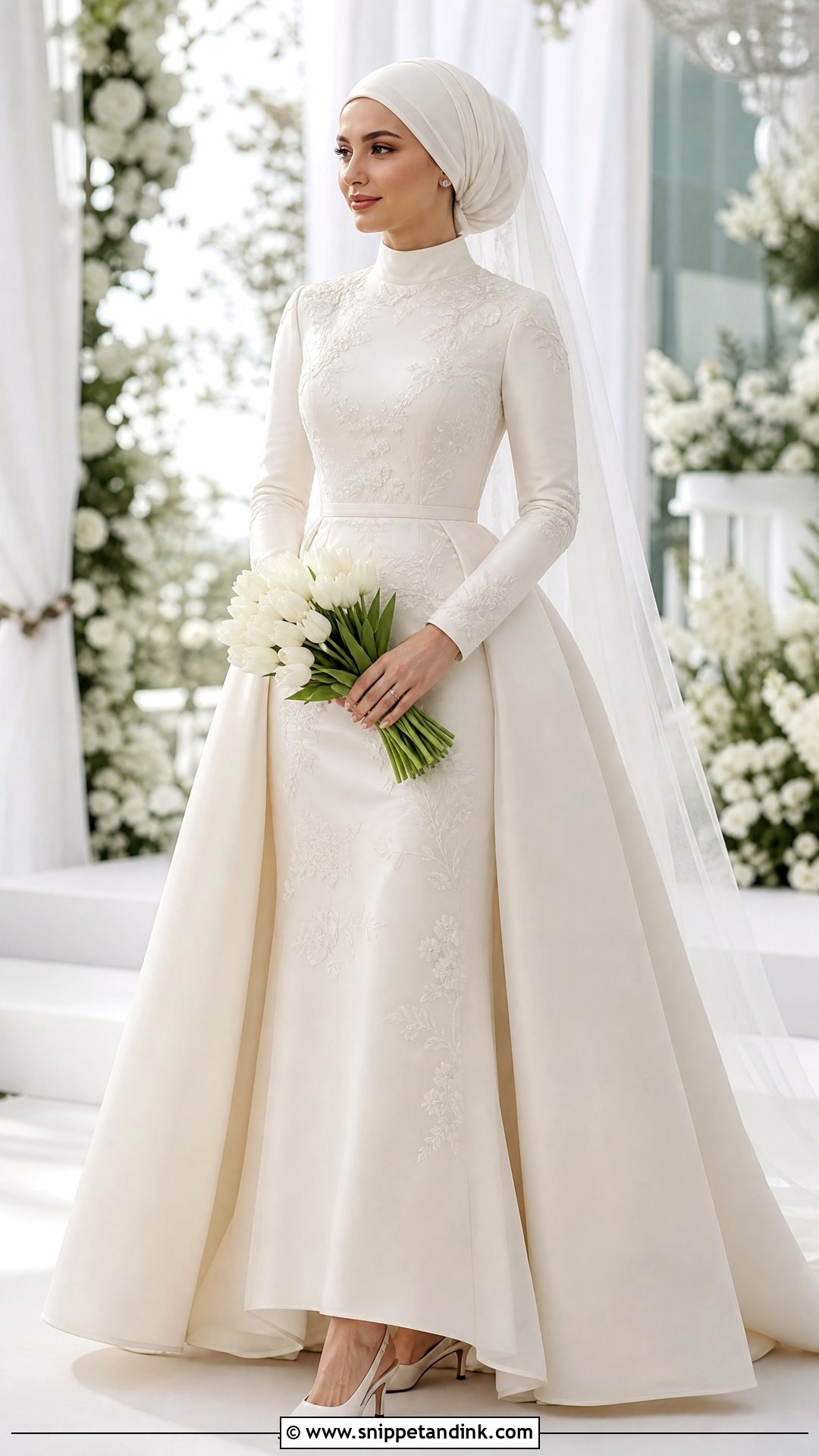 Organza Hijab Wedding Dress - Snippet and Ink - 20 Wedding Dresses for Hijabi Girl