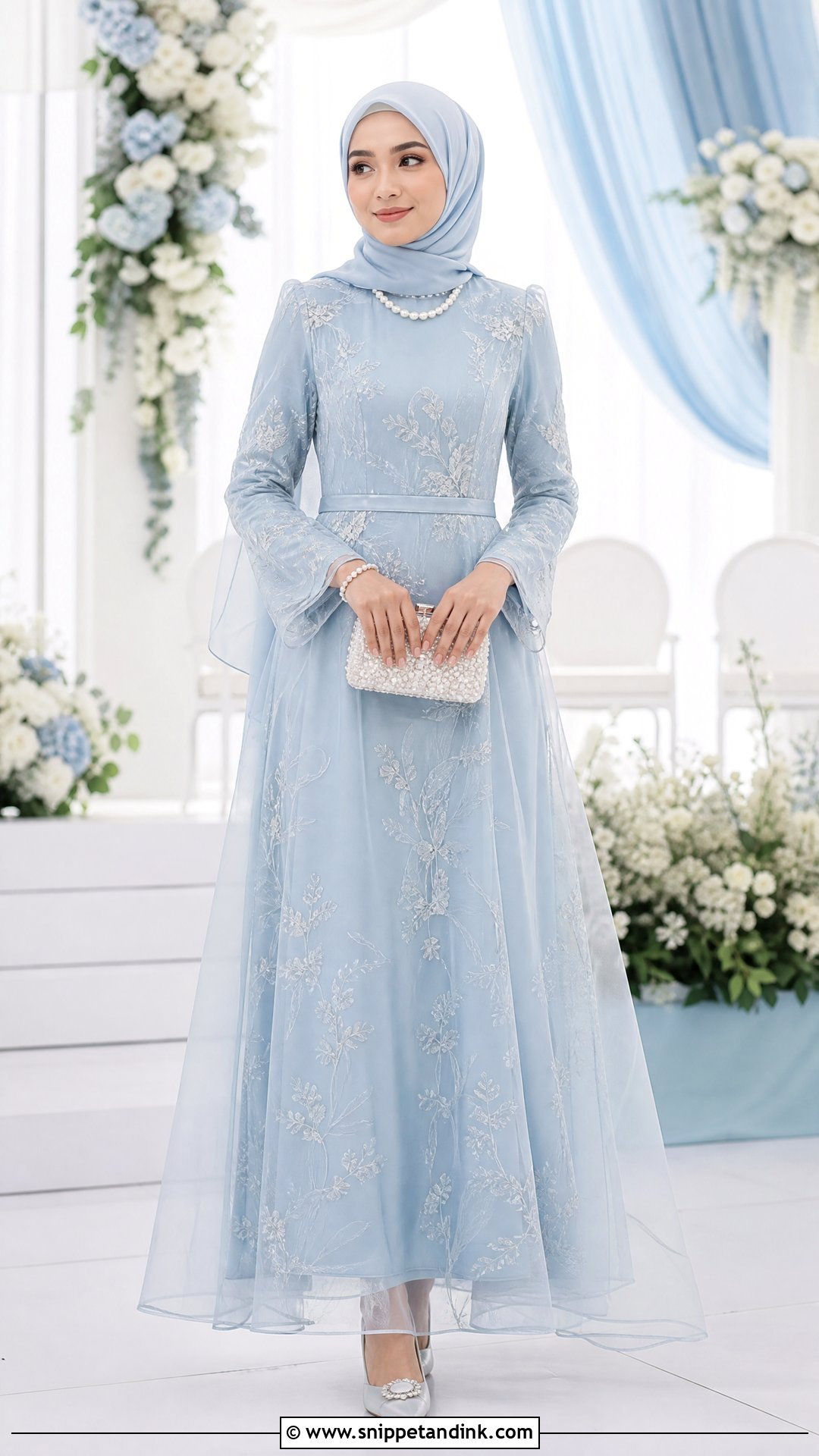 Organza Hijab Wedding Outfit - Snippet and Ink - 25 Hijab Ideas for Wedding