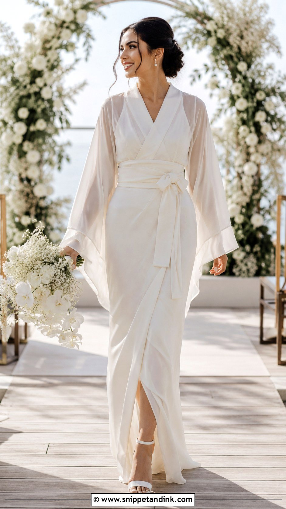 Organza Kimono Wedding Dress - Snippet and Ink - 30 Japanese Wedding Dress Ideas