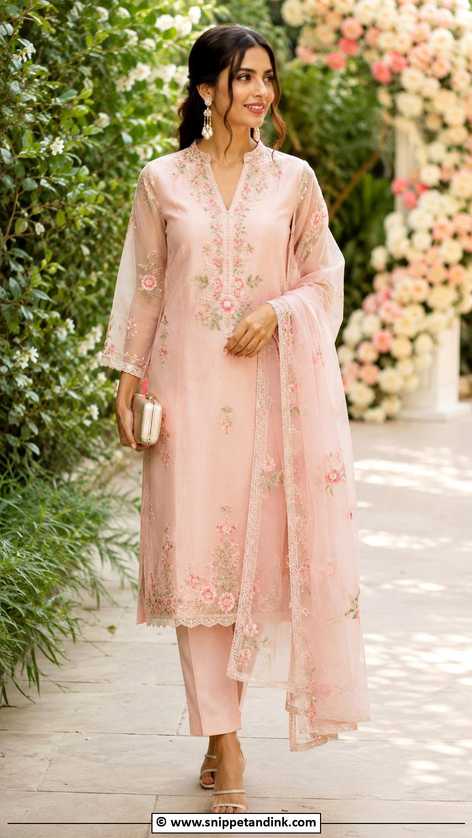 Organza Kurta Set - Snippet and Ink - 25 Wedding Kurta Set for Women Ideas