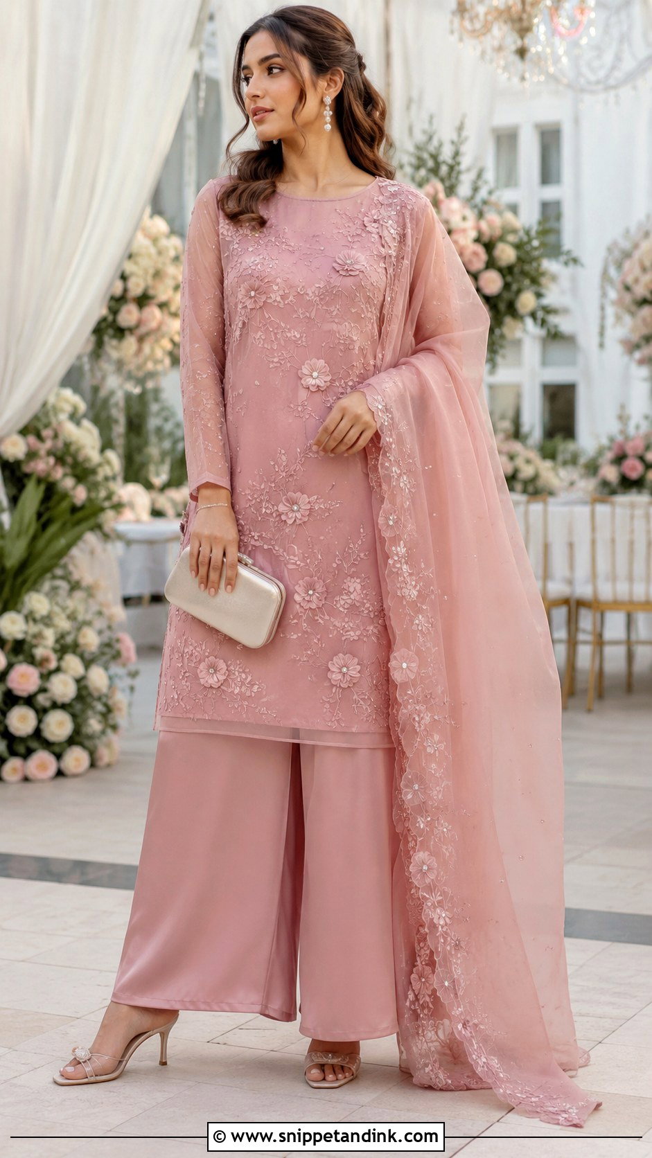 Organza Kurti With Palazzo Pants - Snippet and Ink - 20 Latest Kurti Designs for Wedding