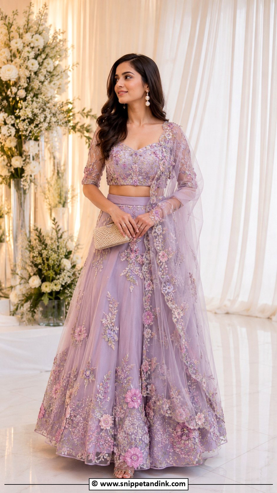 Organza Lehenga For Sangeet - Snippet and Ink - 35 Sangeet Outfit Ideas