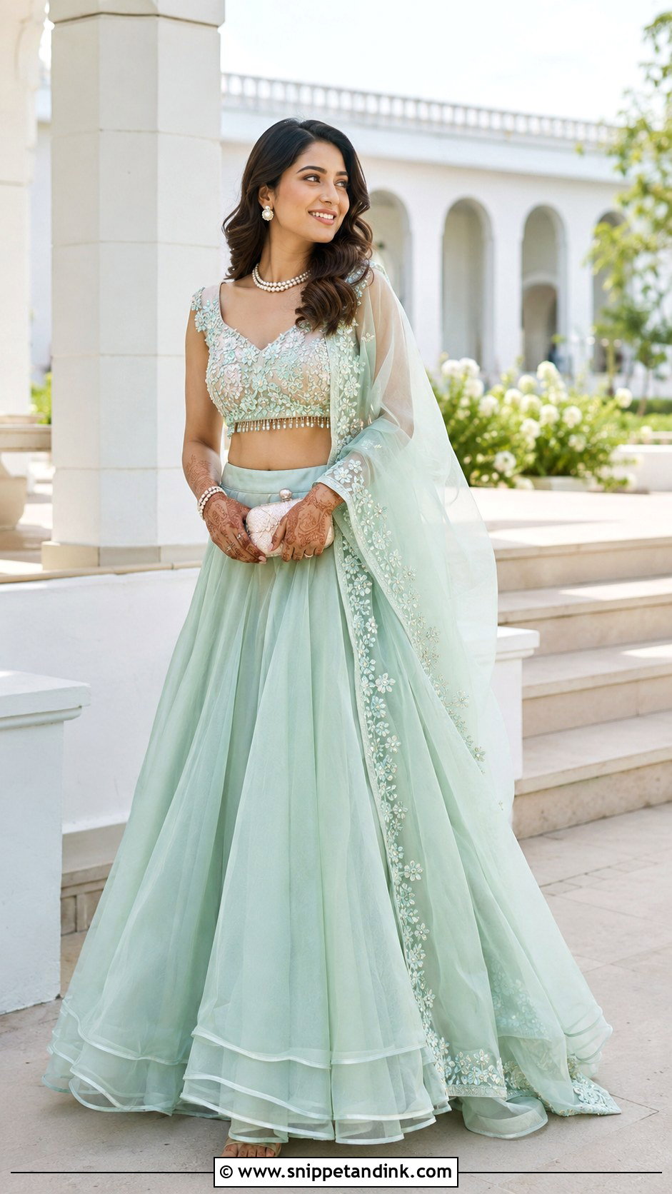 Organza Lengha Choli - Snippet and Ink - 25 Modern Wedding Lengha Choli Ideas