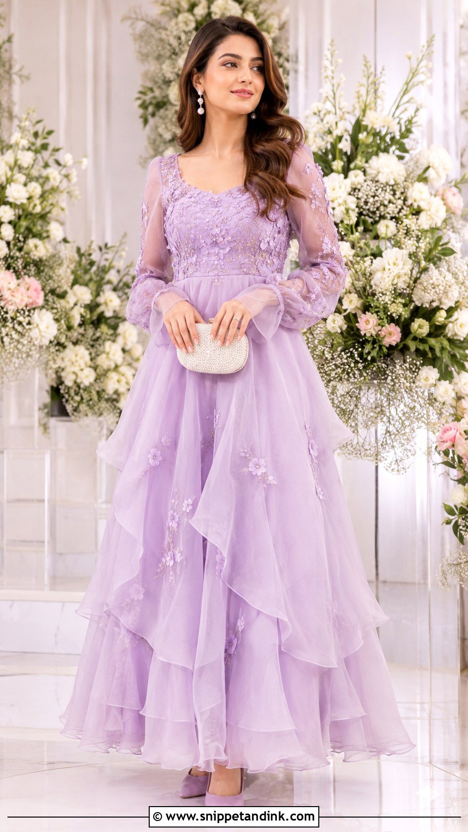 Organza Long Frock for Wedding - Snippet and Ink - 25 Long Frock Designs for Wedding