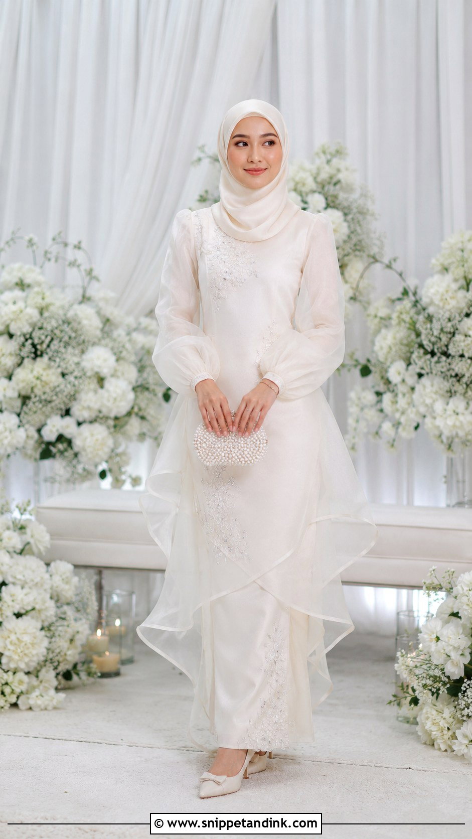 Organza Malay Wedding Dress - Snippet and Ink - 30 Malay Wedding Dress Ideas