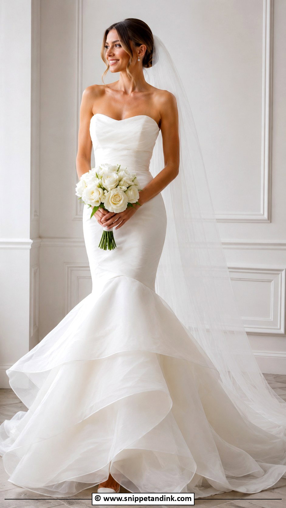 Organza Mermaid Wedding Dress - Snippet and Ink - 35 Mermaid Wedding Dresses