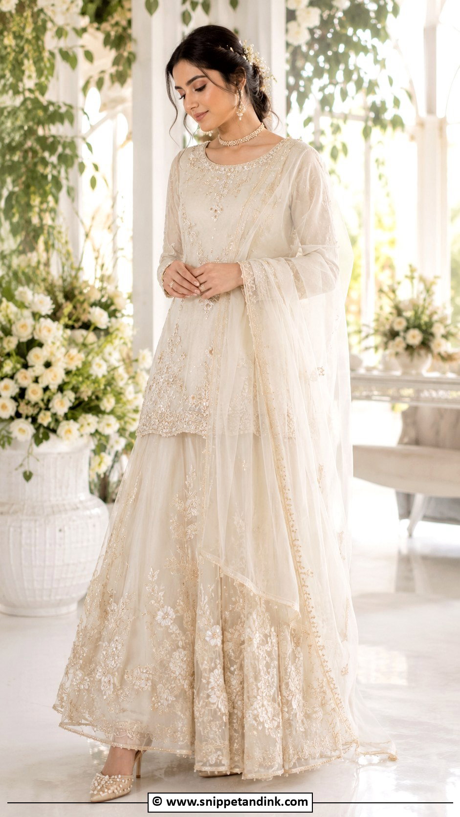 Organza Nikah Lehenga - Snippet and Ink - 35 Nikah Dress Ideas