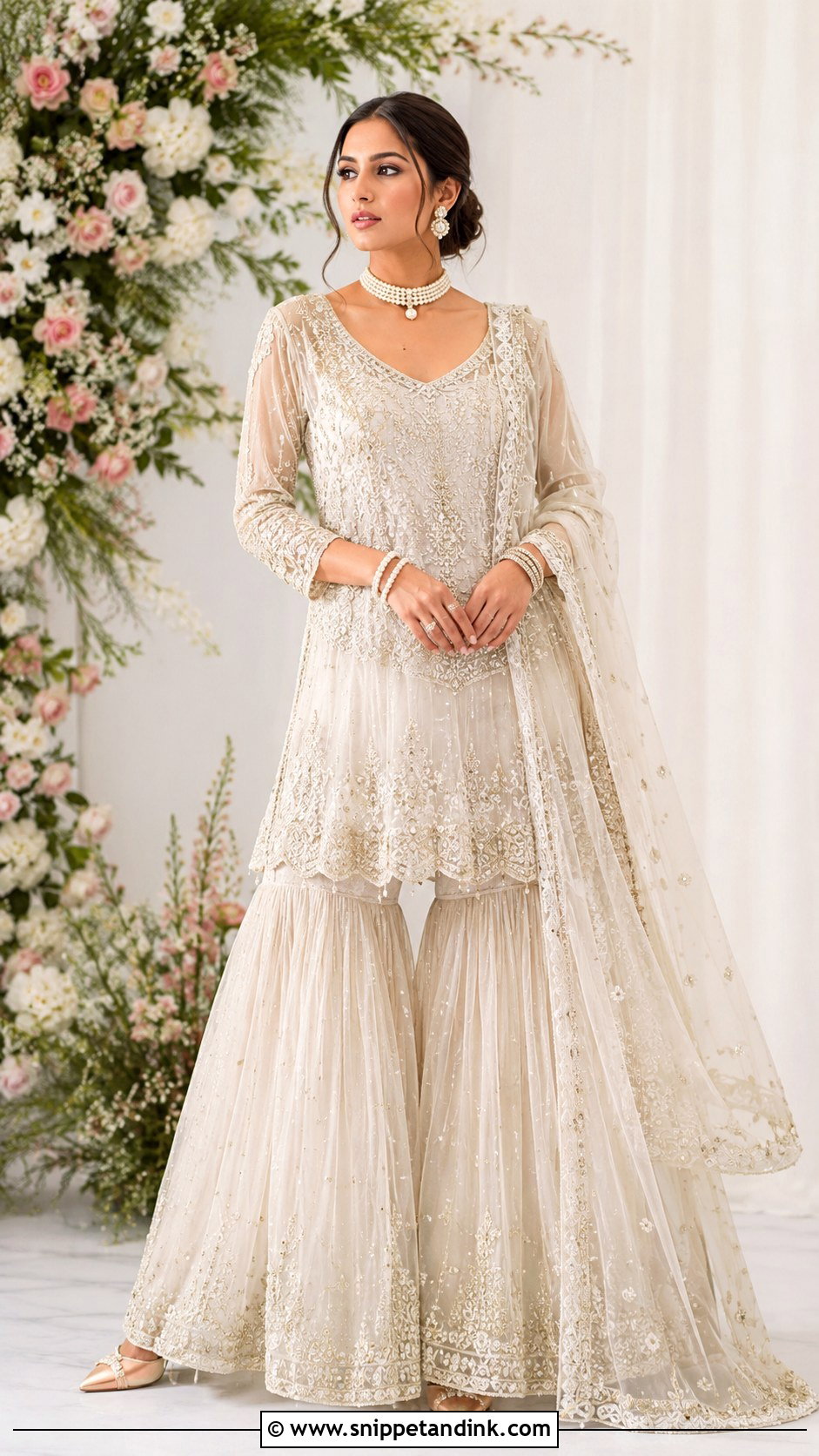 Organza Pakistani Bridal Garara Dress - Snippet and Ink - 25 Garara Dress Pakistani Bridal Ideas