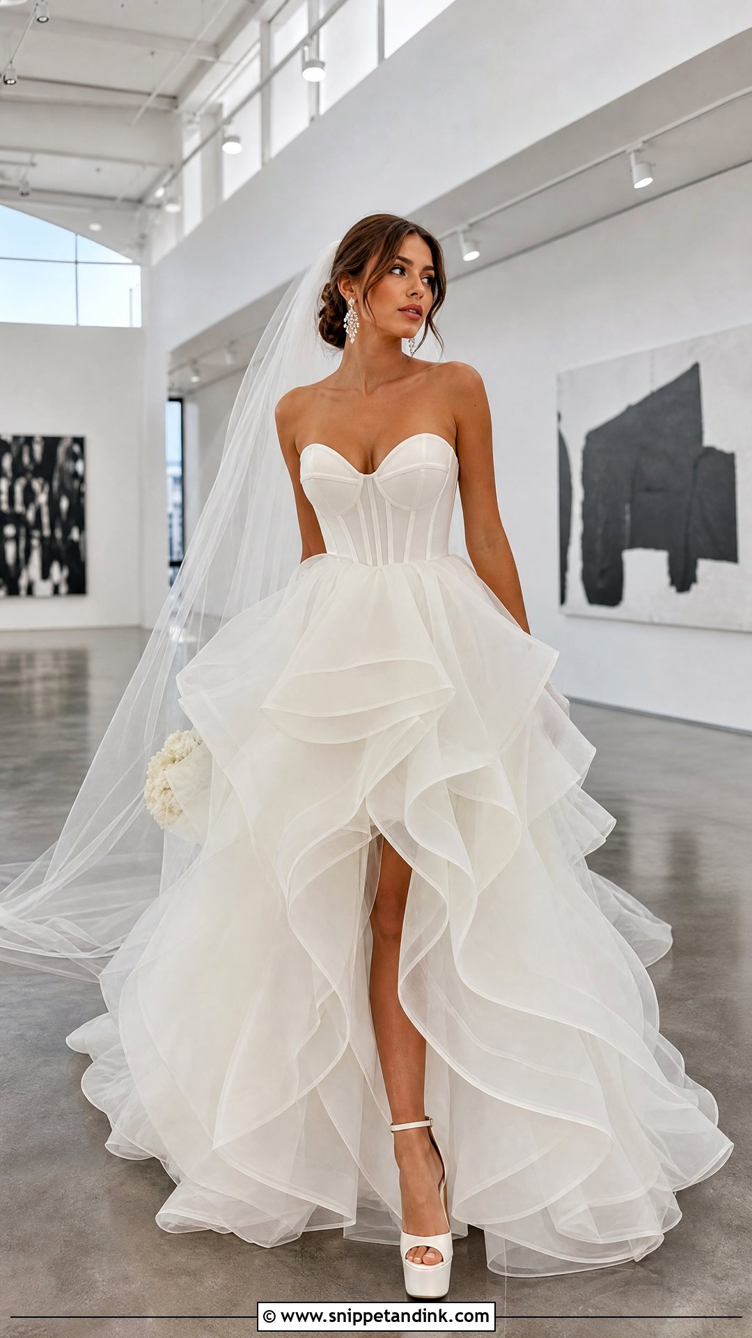 Organza Ruffle Bride Dress - Snippet and Ink - 20 Romantic Bride Dress Ideas