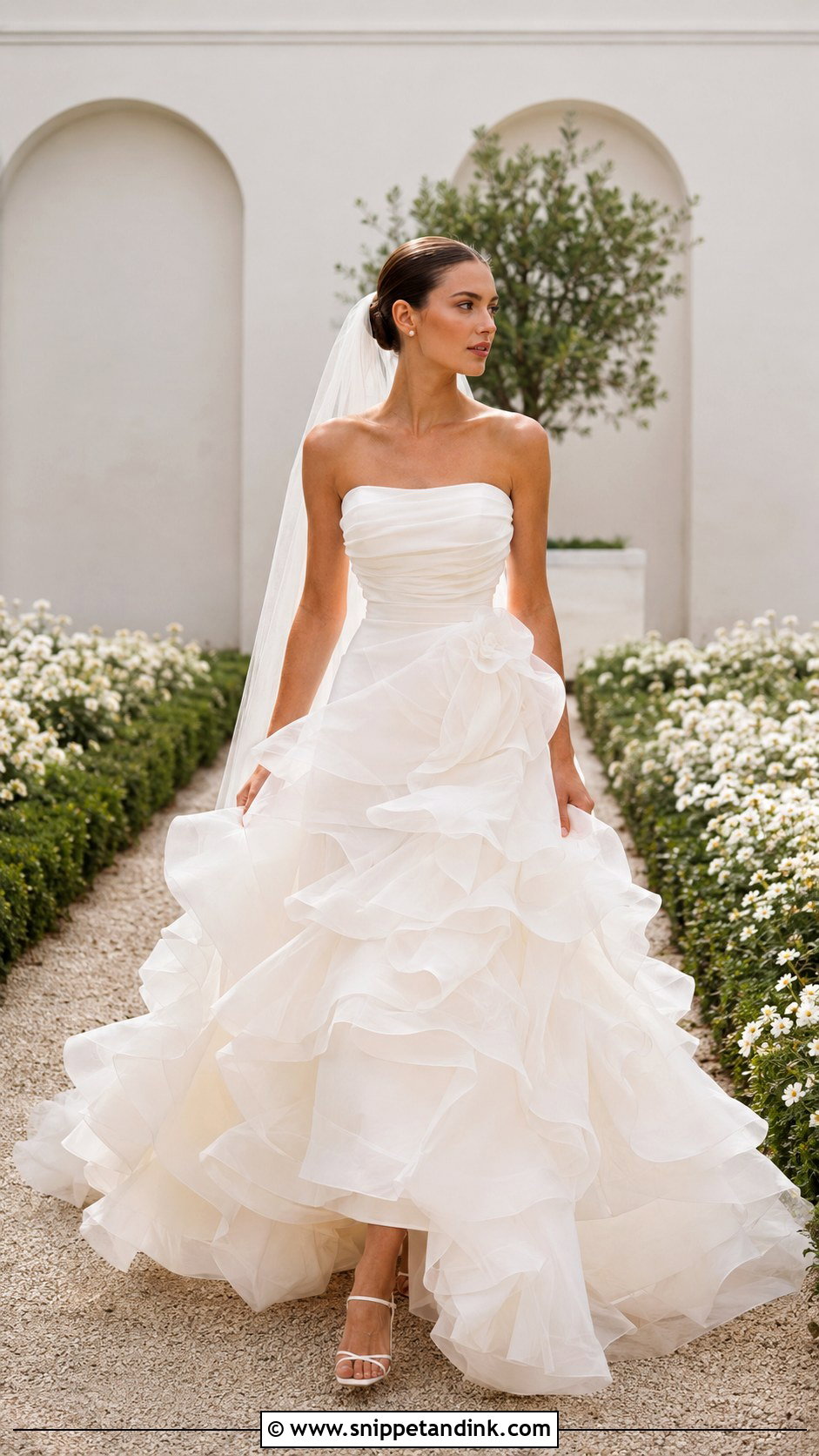 Organza Ruffle Wedding Dress - Snippet and Ink - 20 Fairy Like Wedding Dress Ideas