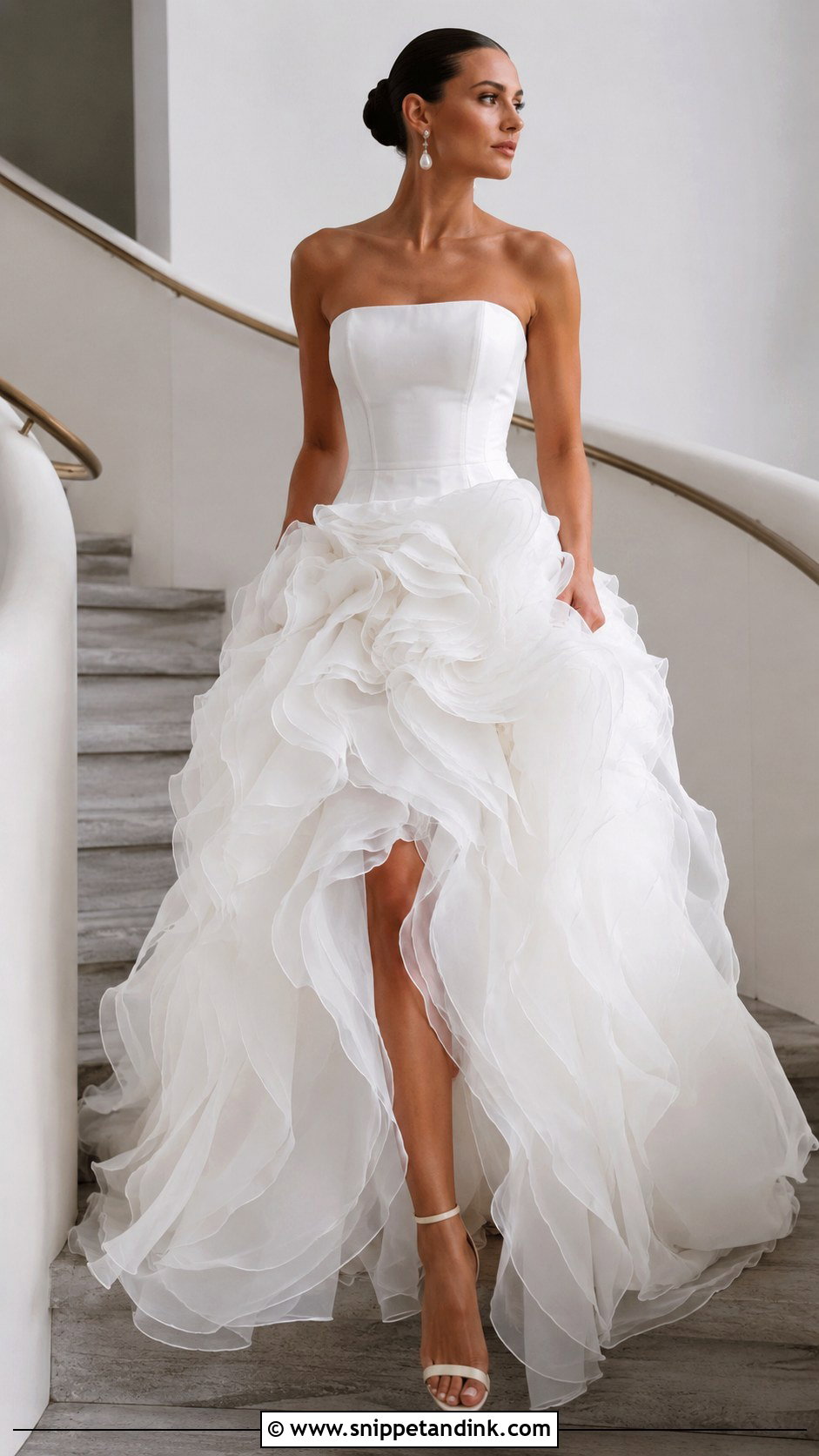 Organza Ruffle Wedding Dress - Snippet and Ink - 25 Ruffle Wedding Dress Ideas