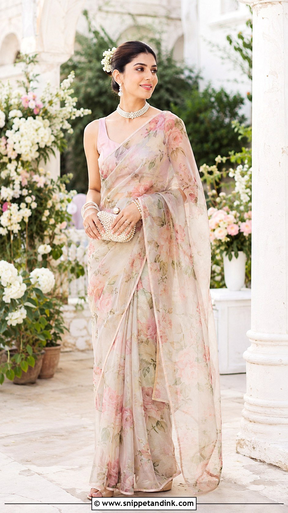 Organza Saree Day Wedding Bhabhi Look - Snippet and Ink - 20 Bhabhi Look in Wedding Ideas