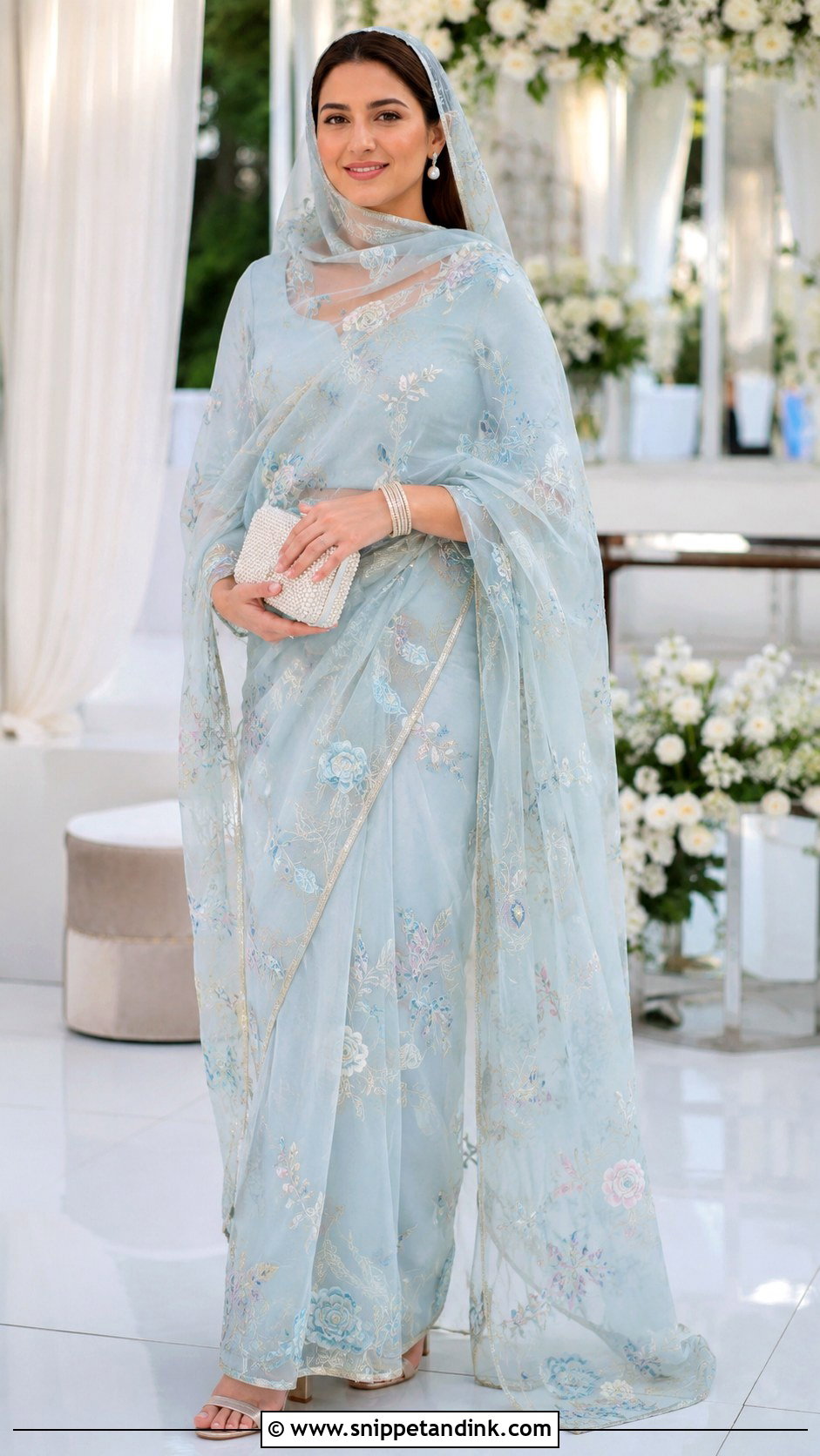 Organza Saree For Sikh Wedding - Snippet and Ink - 25 Sikh Wedding Dress Ideas