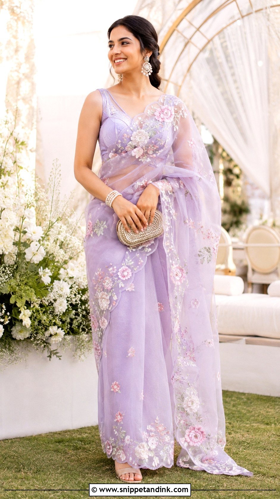 Organza Saree For Wedding - Snippet and Ink - 25 Trending Indian Outfits for Wedding