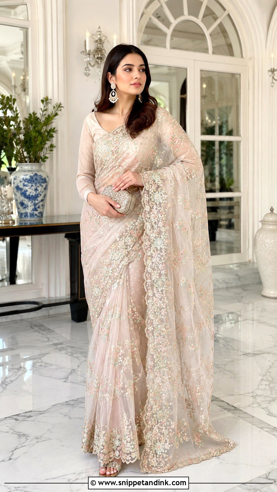 Organza Saree Outfit - Snippet and Ink - 25 Latest Pakistani Wedding Outfits
