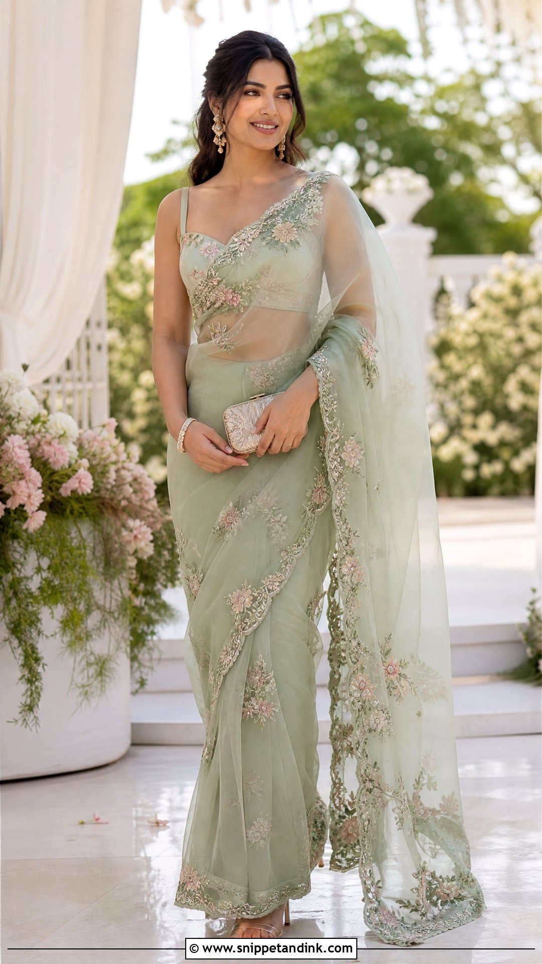 Organza Saree Wedding Outfit - Snippet and Ink - 25 Desi Wedding Clothes Ideas