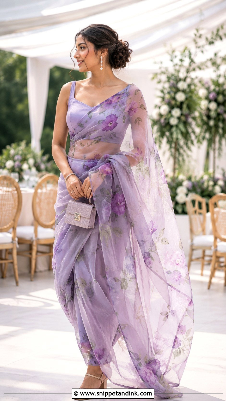 Organza Saree for Brides Sister - Snippet and Ink - 20 Bride Sister Outfit for Wedding Ideas
