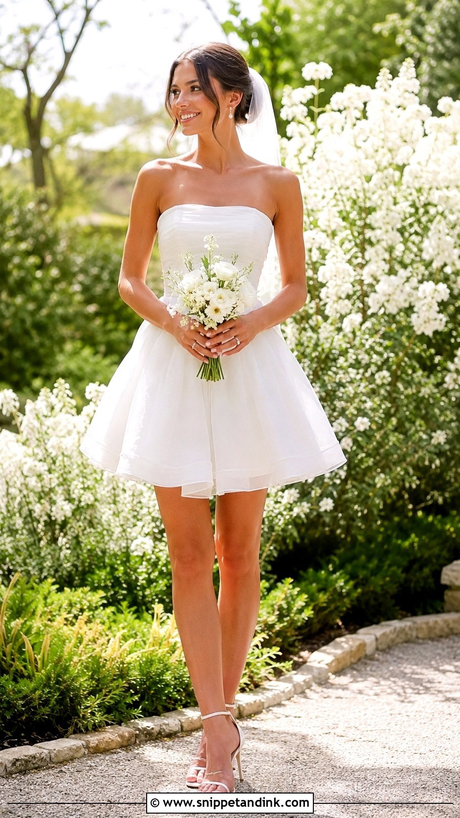 Organza Short Bridal Dress - Snippet and Ink - 30 Short Bridal Dress Ideas