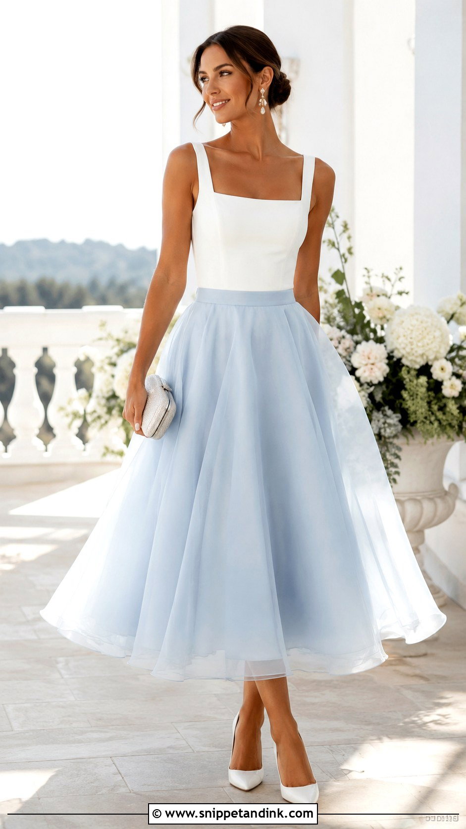 Organza Skirt And Fitted Top Wedding Outfit - Snippet and Ink - 25 Wedding Skirt and Top Ideas